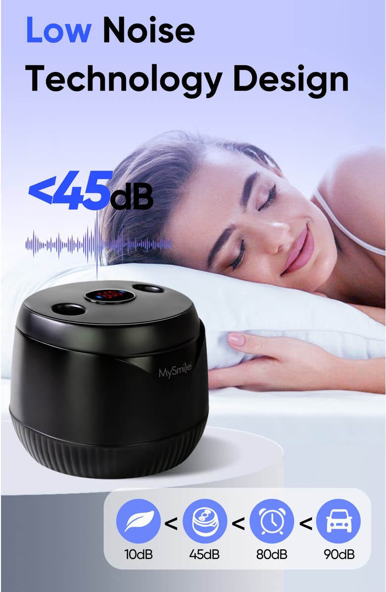 MySmile Ultrasonic Retainer Cleaner Machine, 200 mL, 45kHz with Digital Timer for Denture, Aligner, Braces, Mouth Guard, & Jewelry, Alternate, color, Black