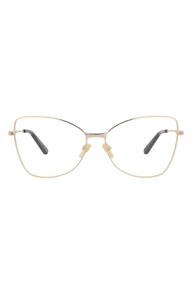 Balenciaga 59mm Cat Eye Optical Glasses, Main, color, Gold Gold Transparent
