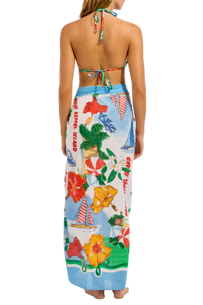 Cotton Cover-Up Sarong, Alternate, color, POWDER BLUE