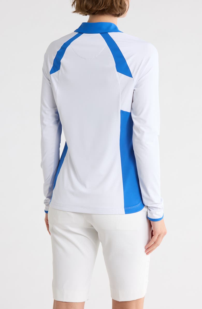 Original Penguin Colorblock Half Zip Polo, Alternate, color, Bright White