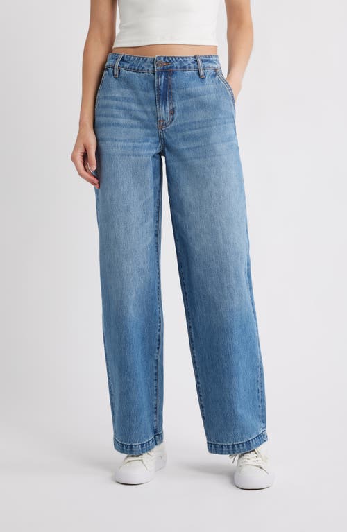 HIDDEN JEANS Low Rise Baggy Wide Leg Jeans in Med.wash at Nordstrom, Size 28