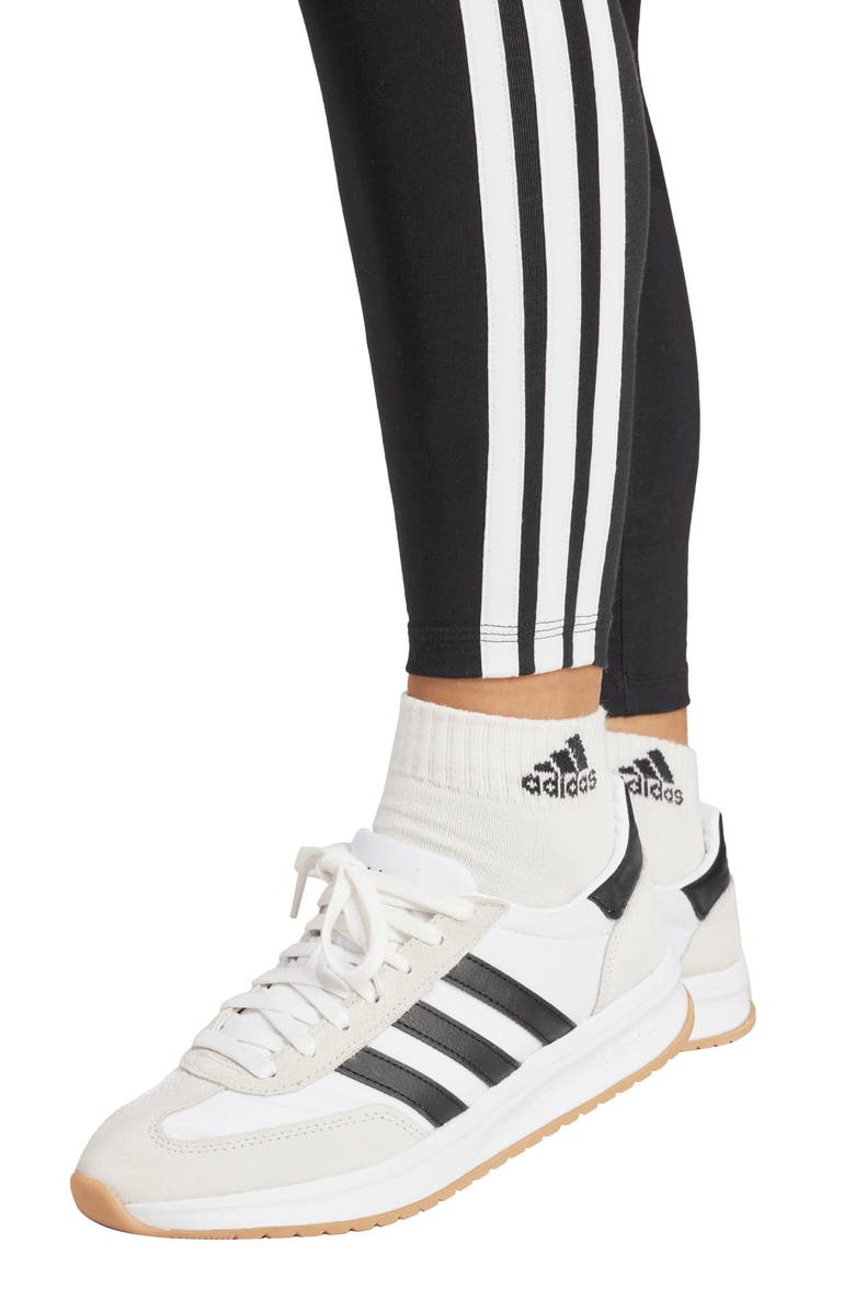 adidas 3-Stripe Leggings, Alternate, color, Black/ White