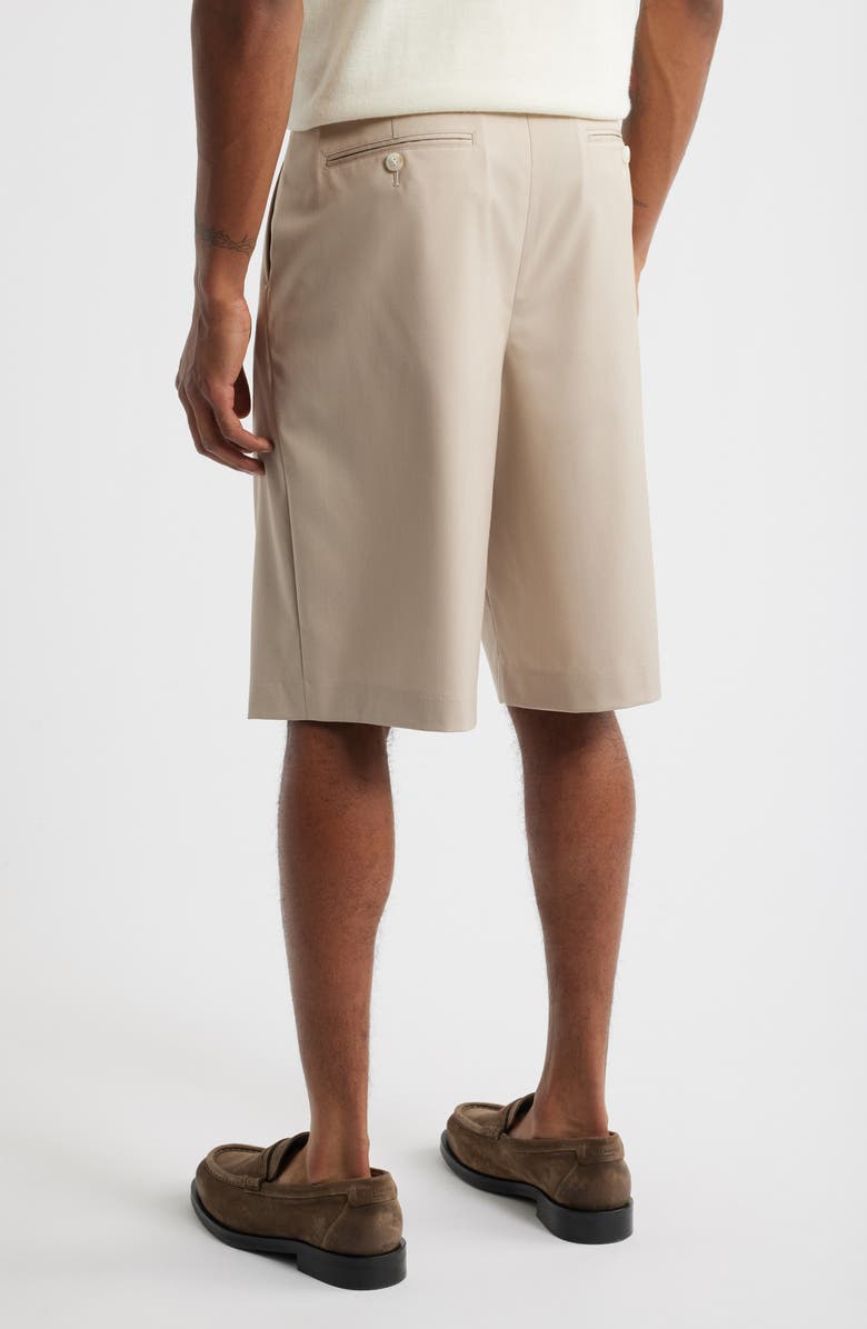 Open Edit Pleated Bermuda Shorts, Alternate, color, Beige Birch
