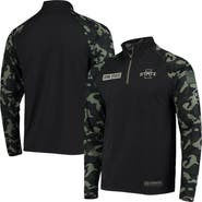 COLOSSEUM Men's Colosseum Black/Camo Iowa State Cyclones OHT Military Appreciation Take Flight Raglan Quarter-Zip Jacket