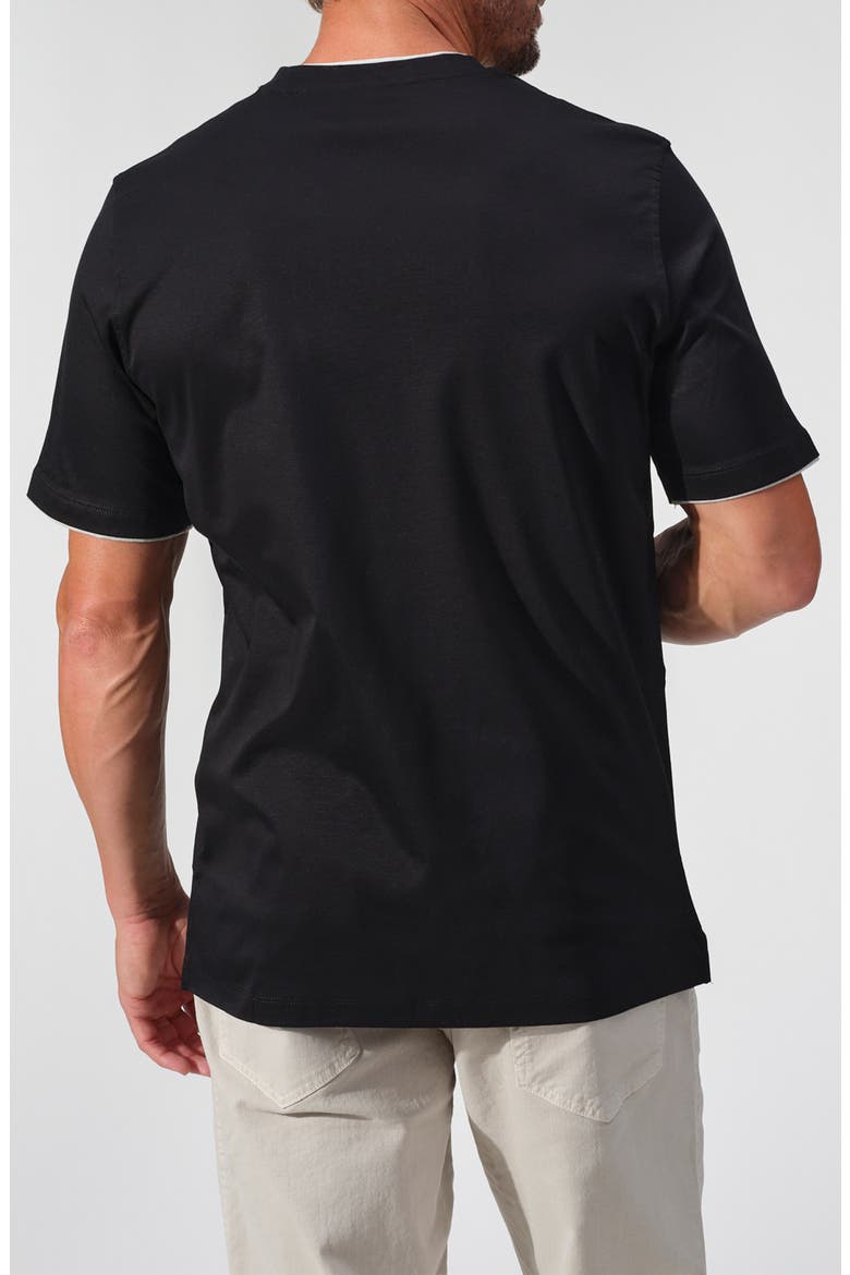 Faux Layering T-Shirt, Alternate, color, BLACK