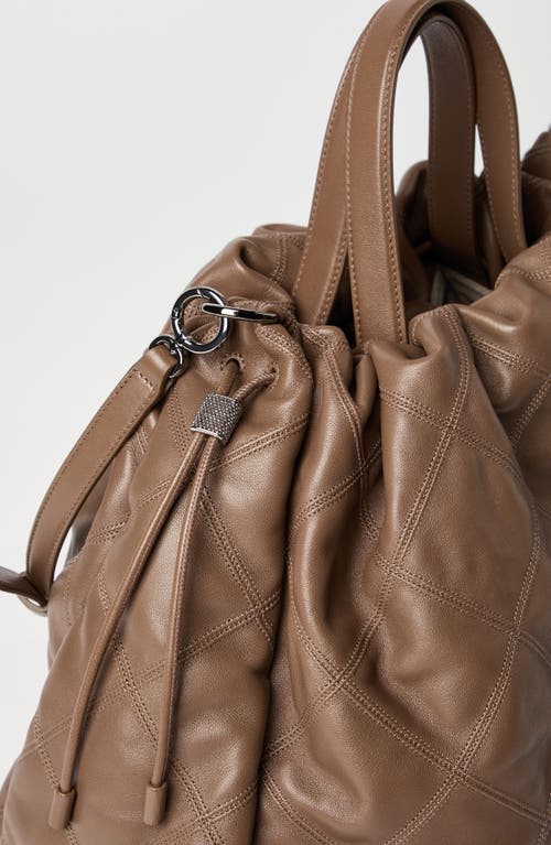 Brunello Cucinelli Nappa Mellow Large Shopper Bag In Brown