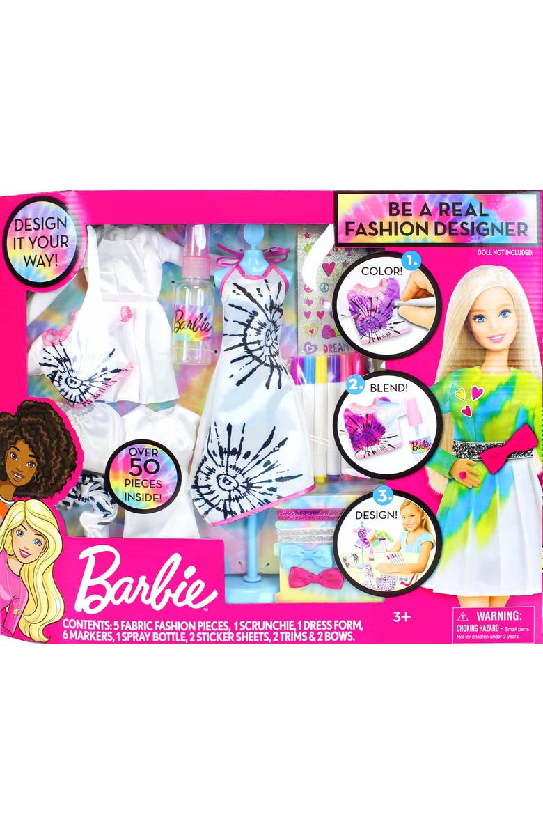Barbie Tiedye Be A Real Fashion Designer Doll Clothes Designing Kit, Main, color, Multicolored