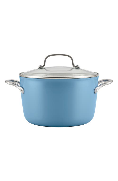 Kitchenaid Hard Anodized Ceramic Aluminum Nonstick 10-piece Cookware Set With Lids In Blue