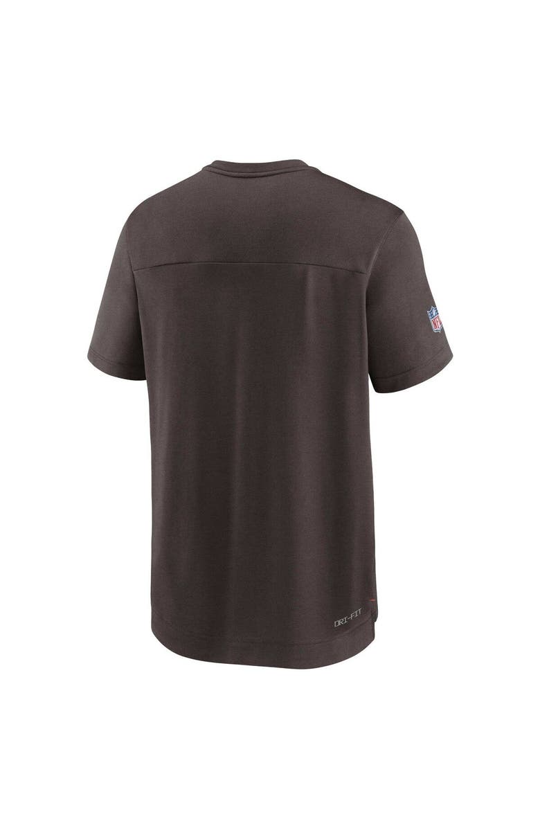 Nike Men's Nike Brown Cleveland Browns Sideline Coaches Vintage Chevron Performance V-Neck T-Shirt, Alternate, color, Brown