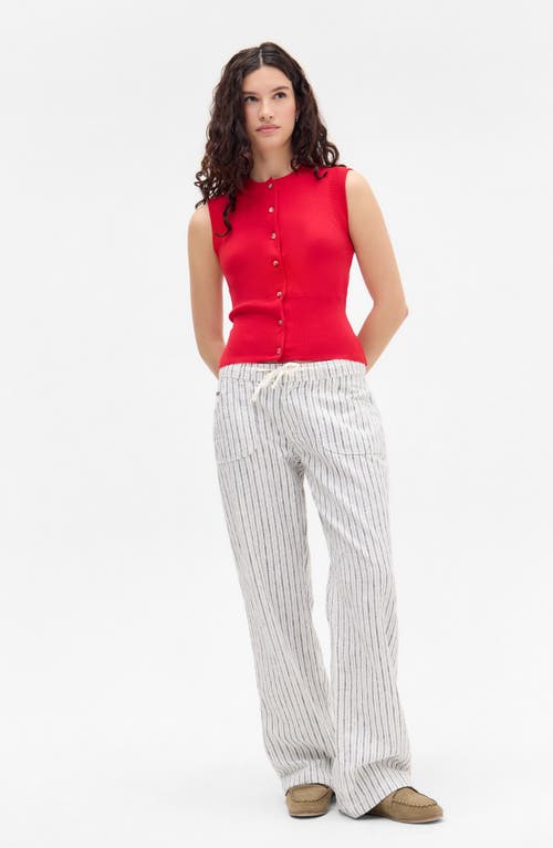 Bdg Urban Outfitters Front Button Knit Sweater Vest In Red