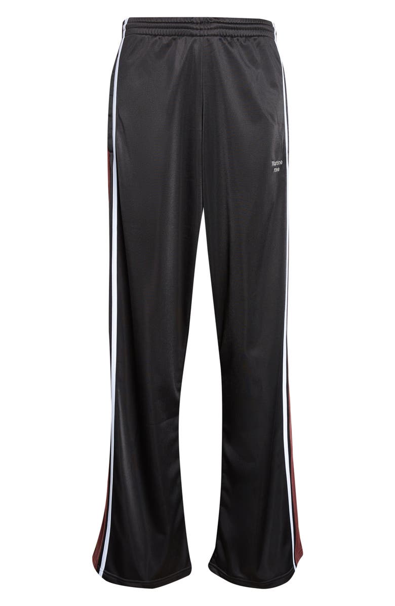Martine Rose Wide Leg Technical Jersey Track Pants, Main, color, Black Burgundy