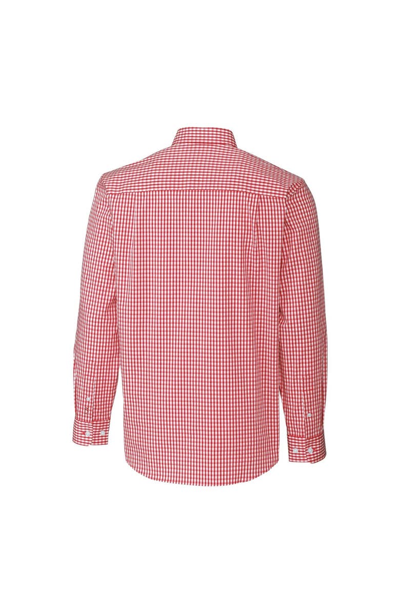 Cutter & Buck Men's Cutter & Buck  Red Springfield Cardinals Big & Tall Easy Care Stretch Gingham Long Sleeve Button-Down Shirt, Alternate, color, 