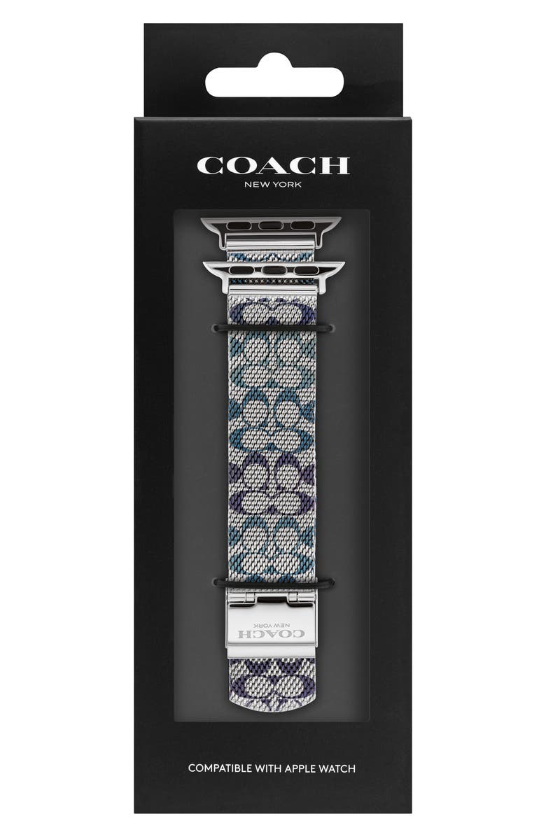 COACH 20mm Mesh Apple Watch<sup>®</sup> Watchband, Main, color, Blue