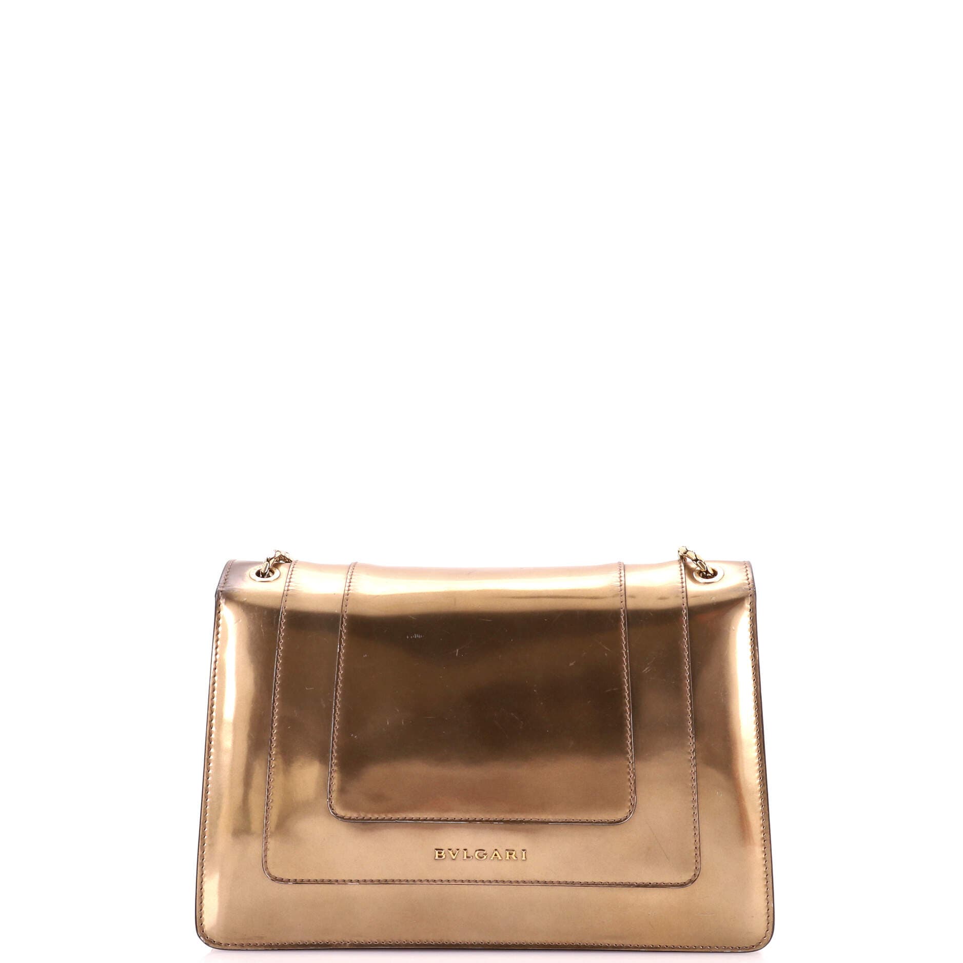 Serpenti Forever Shoulder Bag Patent Medium, Alternate, color, Metallic Gold