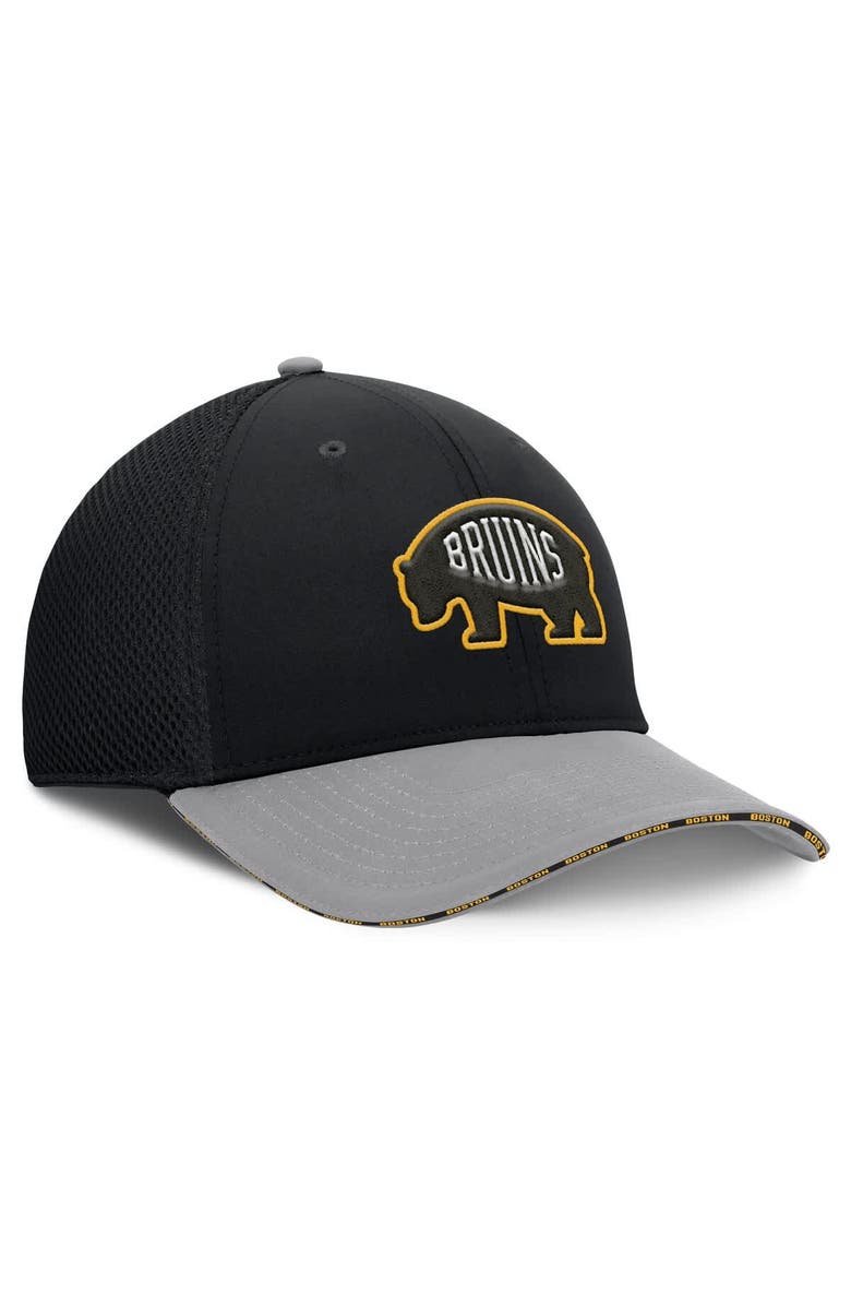 FANATICS Men's Fanatics Black Boston Bruins Fundamentals Span Flex Hat, Alternate, color, Black