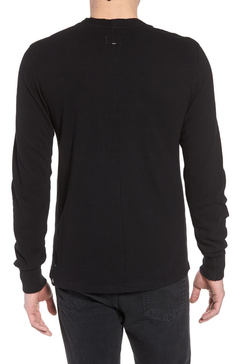 Classic Slim Fit Henley, Alternate, color, JET BLACK