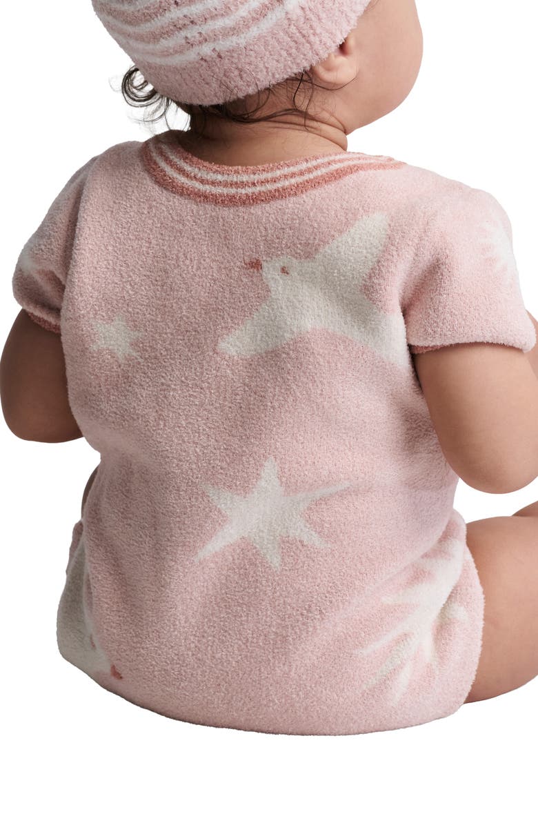 Barefoot Dreams<sup>®</sup> CozyChic<sup>™</sup> Ultra Lite<sup>®</sup> Fair Isle Hooded Romper, Alternate, color, Dusty Rose-Cream