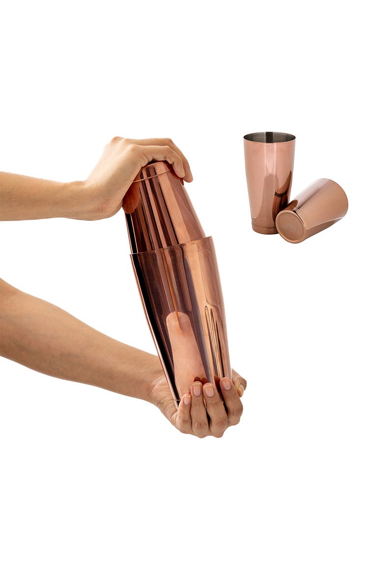 Boston Cocktail Shaker Set, Weighted, Antique Copper, Main, color, Antique Copper