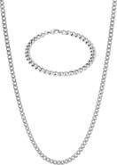 Adornia Men's Curb Chain Bracelet & Necklace Set