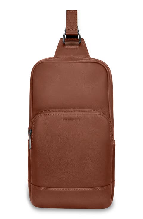 Onyx Leather Sling Bag