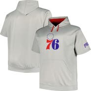 FANATICS Men's Fanatics Branded Silver Philadelphia 76ers Big & Tall Logo Pullover Hoodie