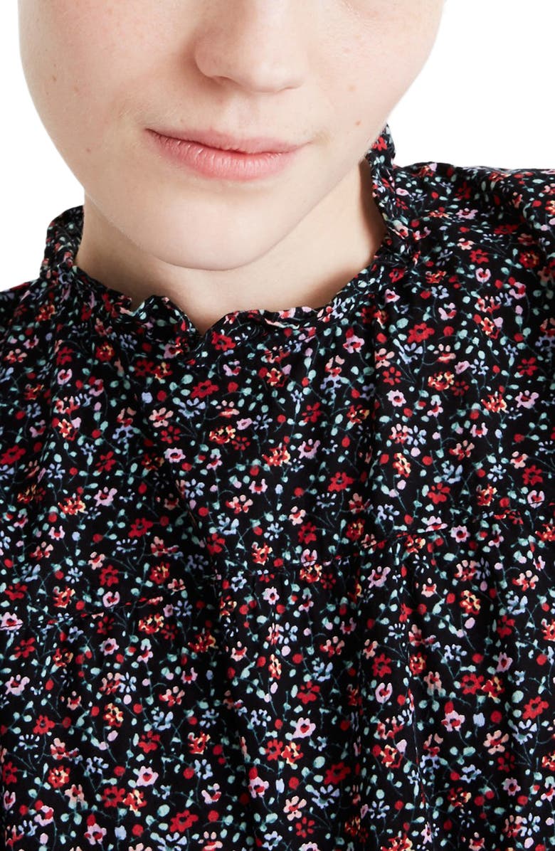 Madewell Ruffle Puff Sleeve Top, Alternate, color, 