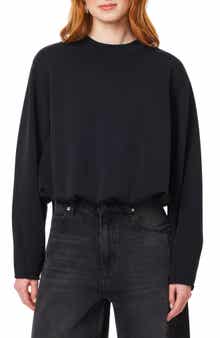 Bubble Hem Crewneck Sweatshirt