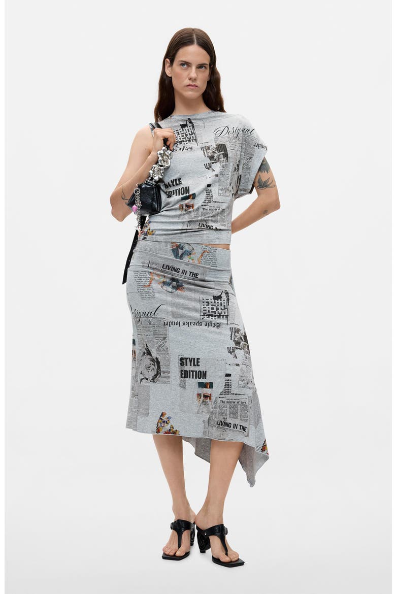 Handkerchief Hem Skirt, Alternate, color, GRAY