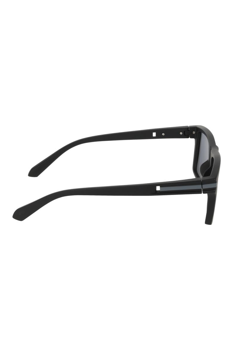 54mm Rectangular Sunglasses, Alternate, color, BLACK