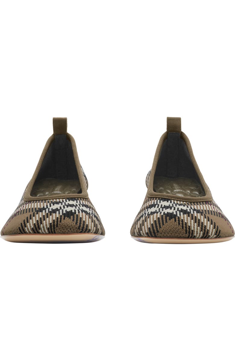 Burberry Check Knit Baby Low Pumps, Alternate, color,
