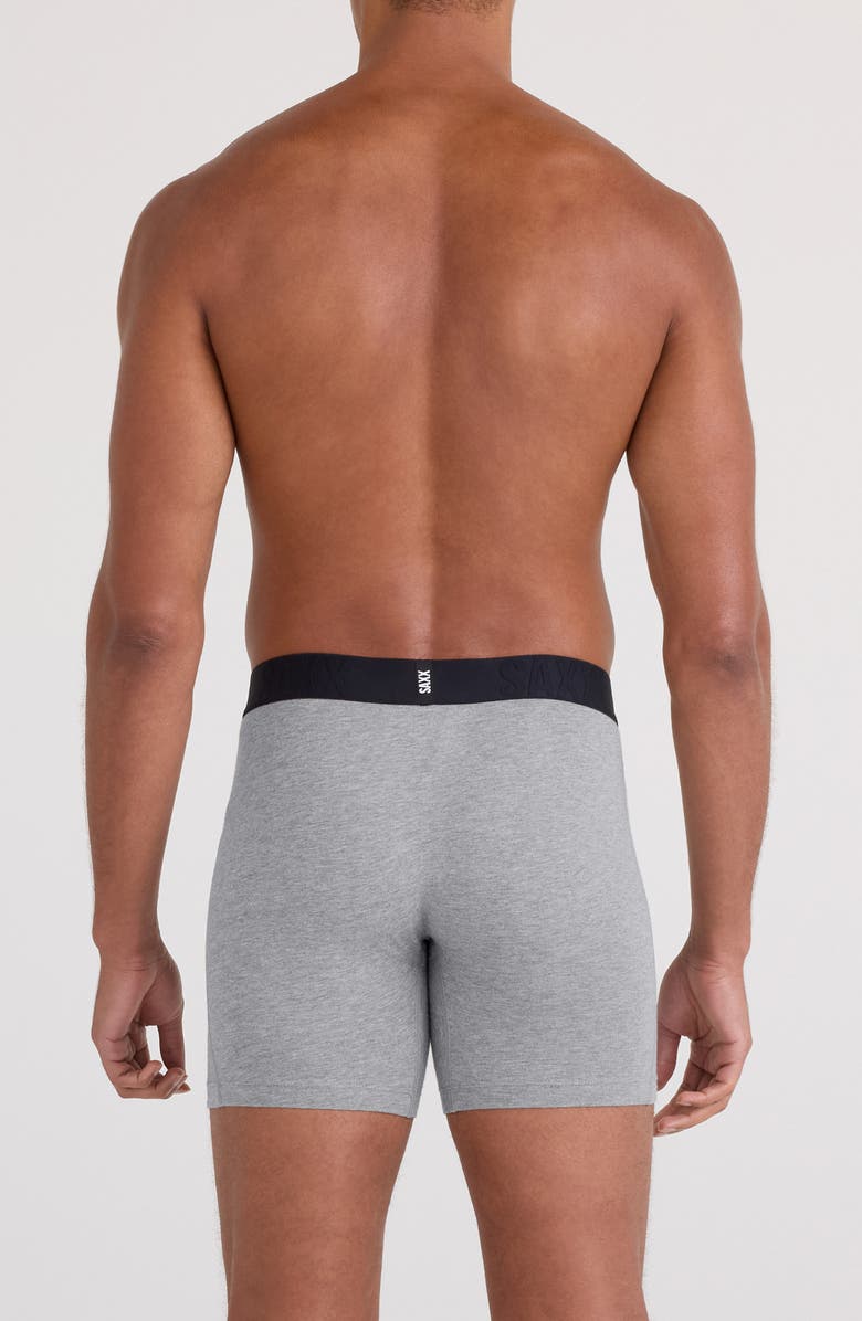 SAXX Assorted 2-Pack DropTemp<sup>®</sup> Cooling Cotton Boxer Briefs, Alternate, color, Vivid Stripe/ Dark Grey