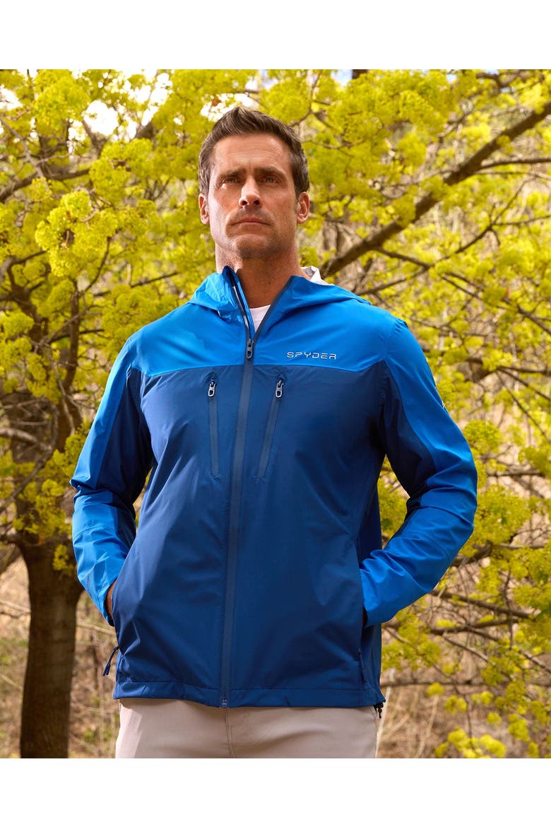 Men Overcast Rain Jacket, Alternate, color, Royal blue