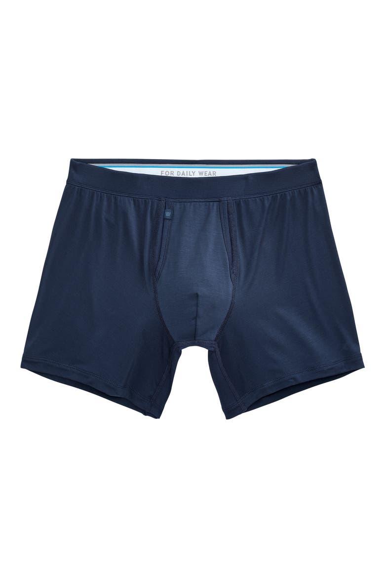 SILVER HD Micromodal Boxer Briefs, Main, color, TRUE NAVY