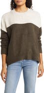 Vince Camuto Extended Shoulder Colorblock Sweater