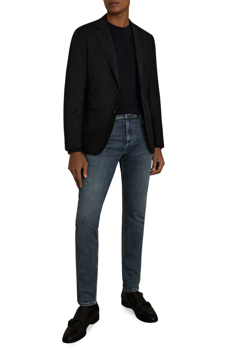 Bleaker Slim Fit Jeans, Alternate, color, WASHED INDIGO