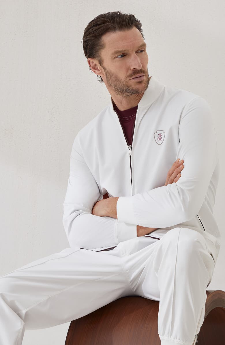 Brunello Cucinelli Nylon sweatshirt vest, Alternate, color, White