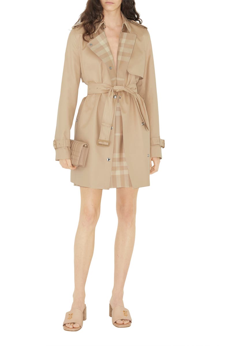 Burberry Sandridge Cotton Gabardine Trench Jacket, Main, color,