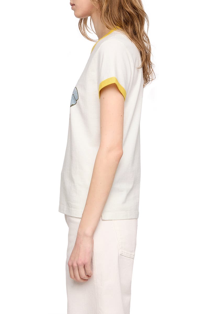 Zadig & Voltaire Logo Graphic Ringer Tee, Alternate, color, Judo