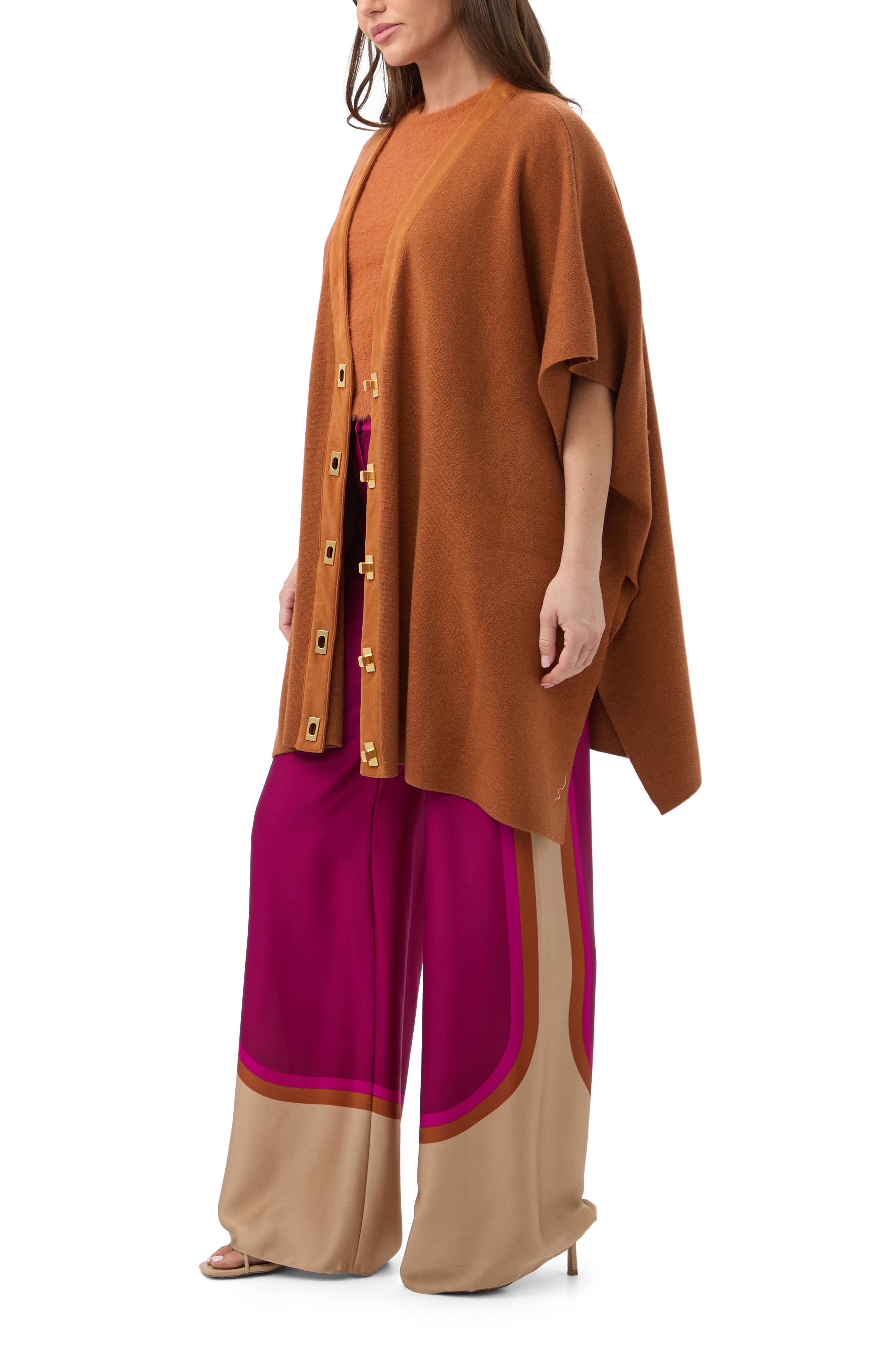 Sapphire Oversized Knit Poncho - image 4