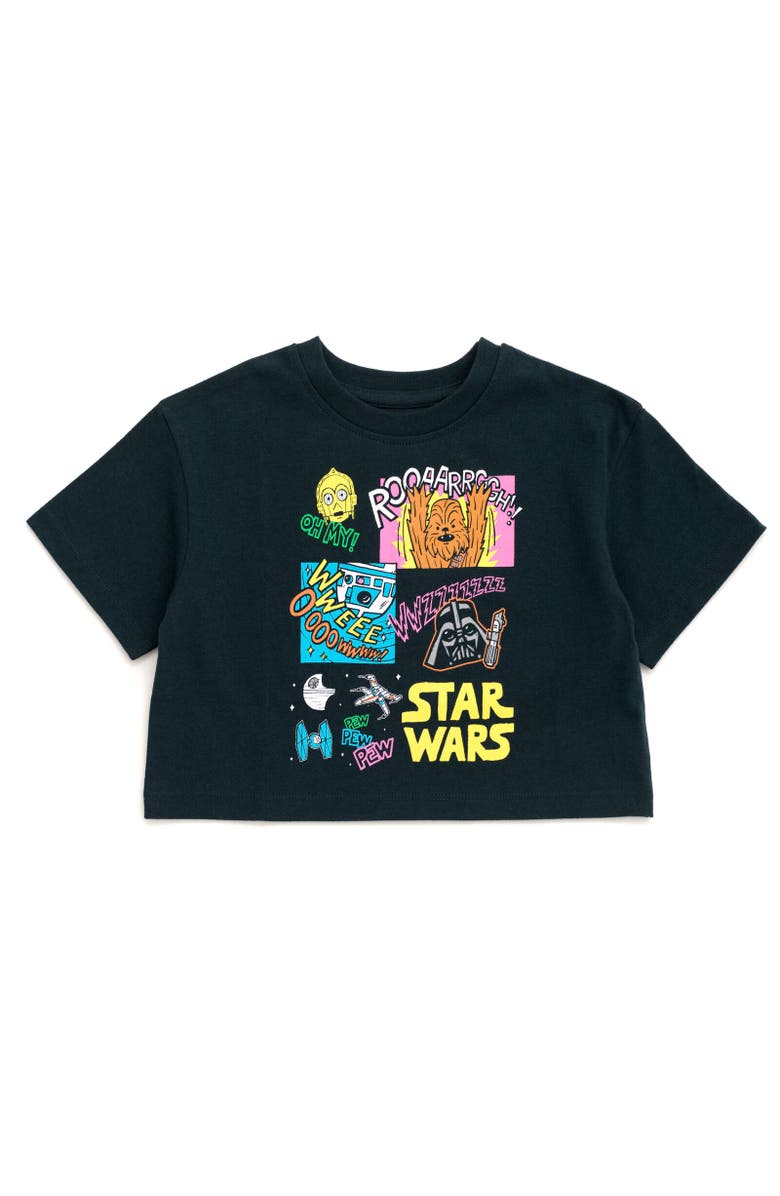 Star Wars T-Shirt & Bike Shorts Set, Alternate, color, Black