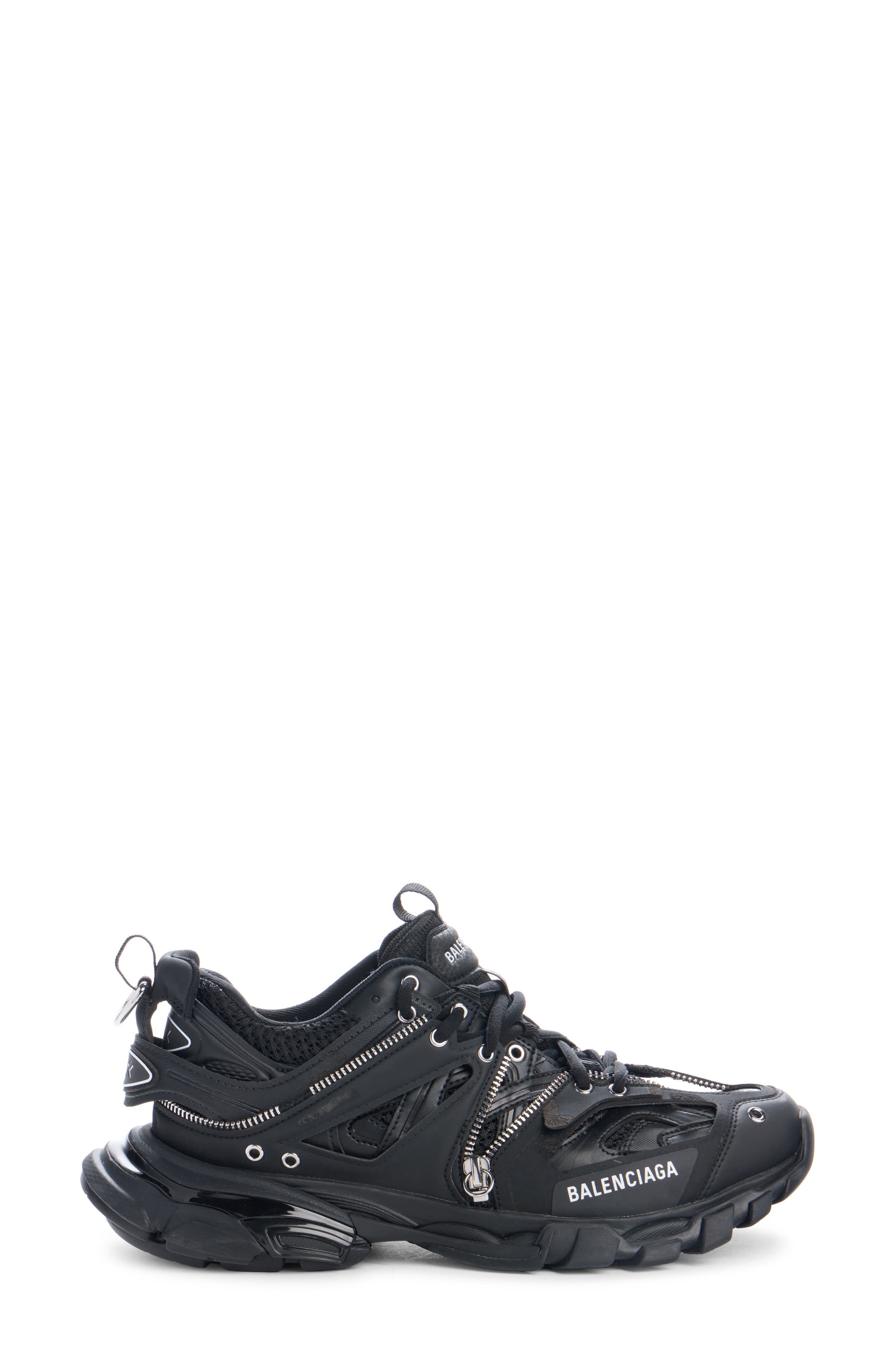 Track Zip Sneaker, Alternate, color, 1018 BLACK/ SILVER