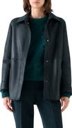 Akris Harper Reversible Genuine Shearling Shirt Jacket