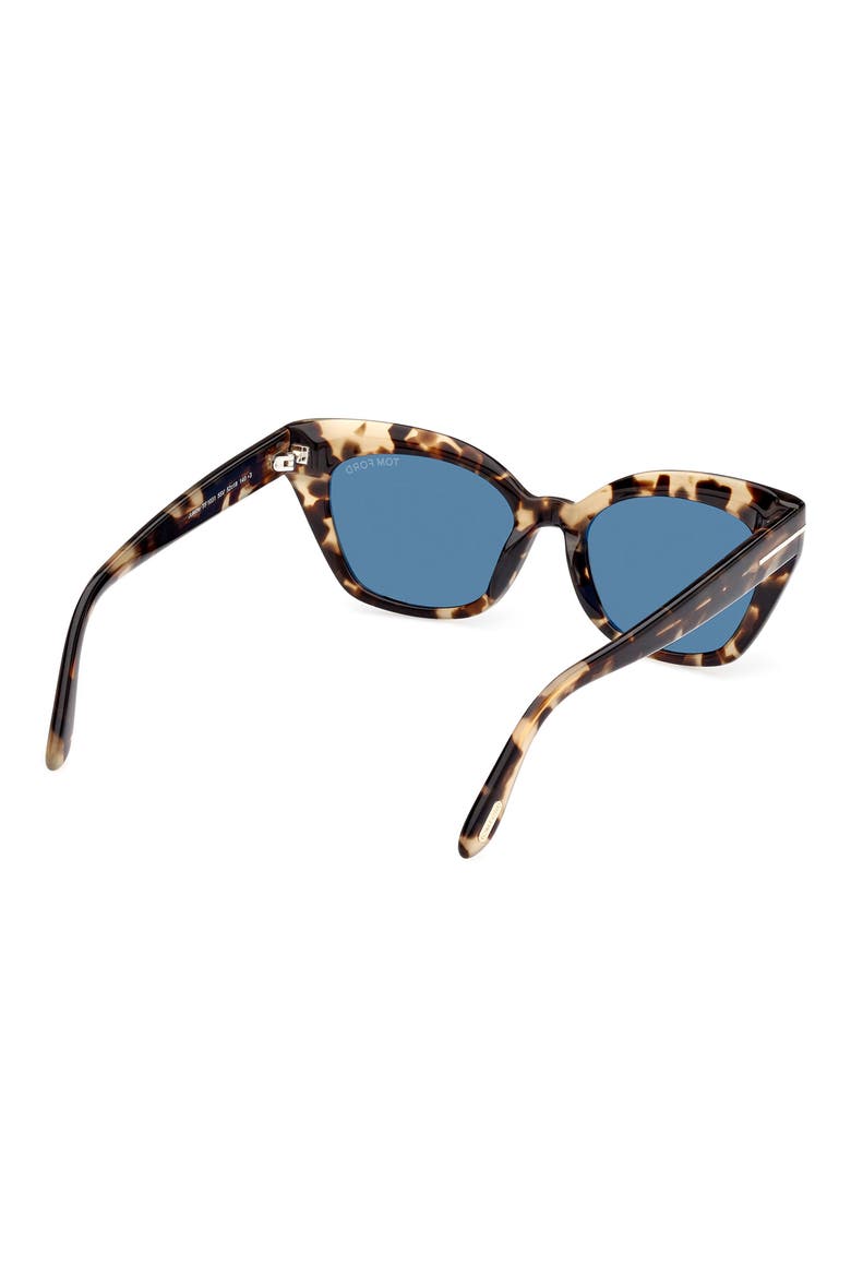 Juliette 52mm Cat Eye Sunglasses, Alternate, color, COLOURED HAVANA / BLUE