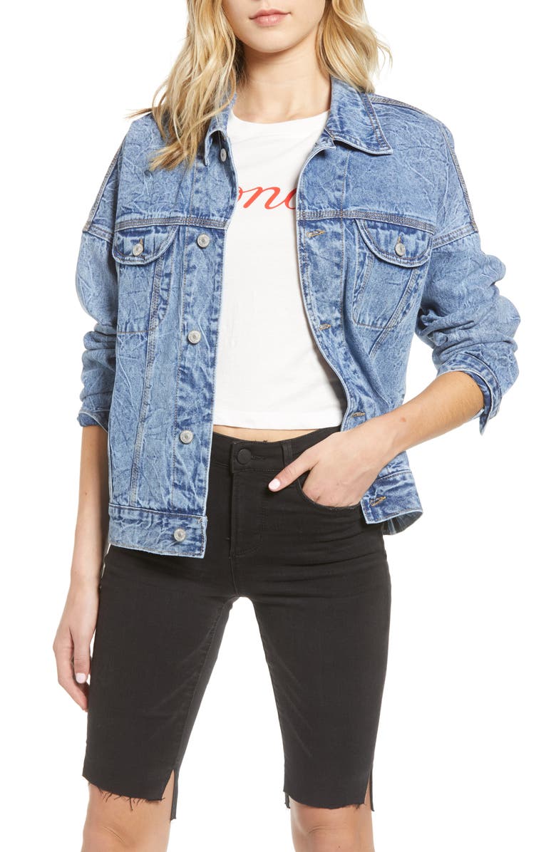 UNIONBAY Brecan Denim Trucker Jacket, Main, color,