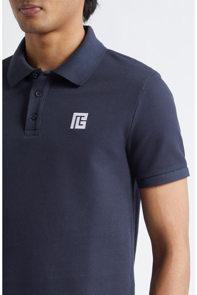 Embroidered Logo Cotton Polo, Alternate, color, SIV NAVY/ WHITE