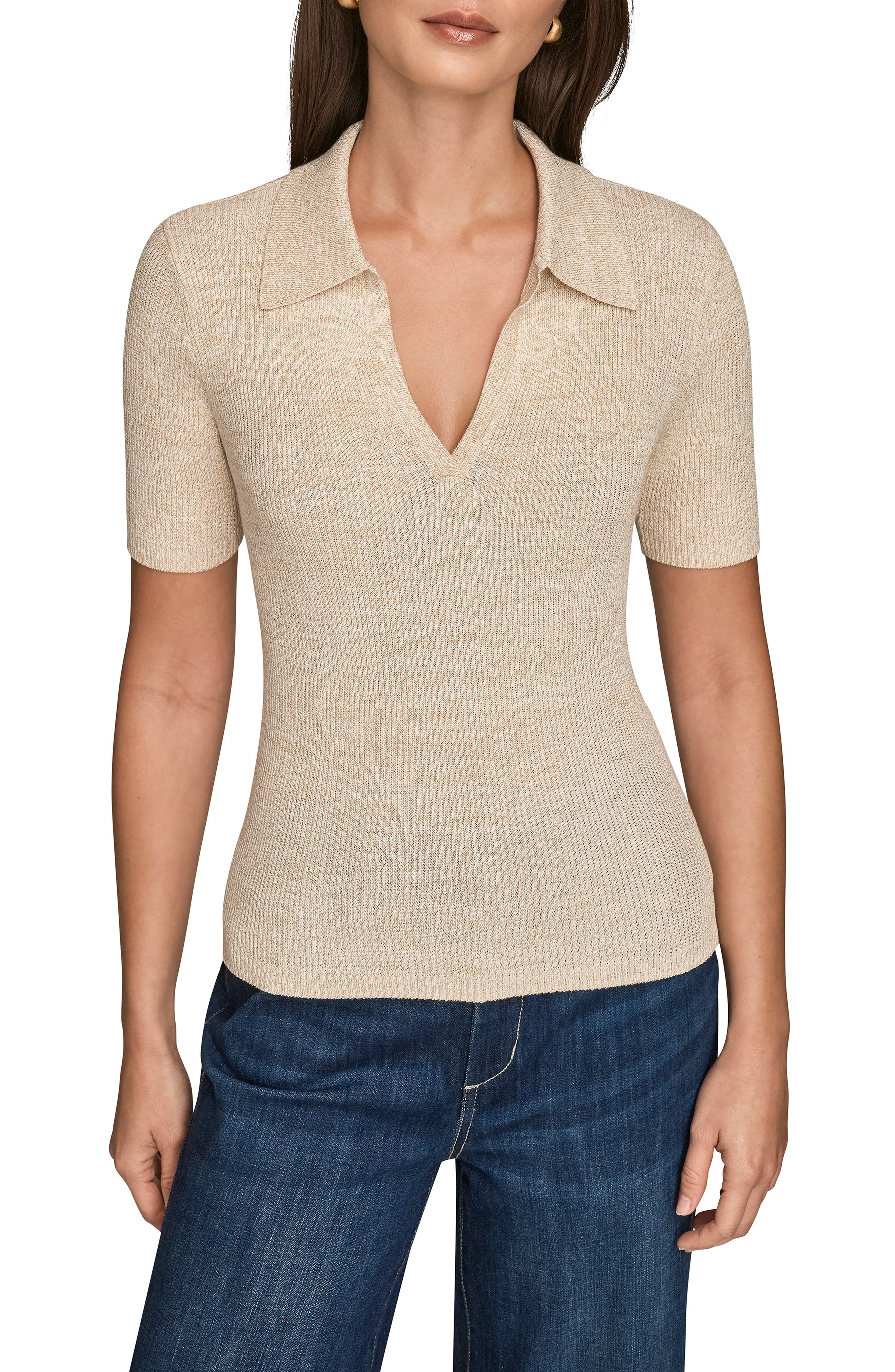 Metallic Collar Sweater