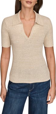 Donna Karan New York Metallic Collar Sweater