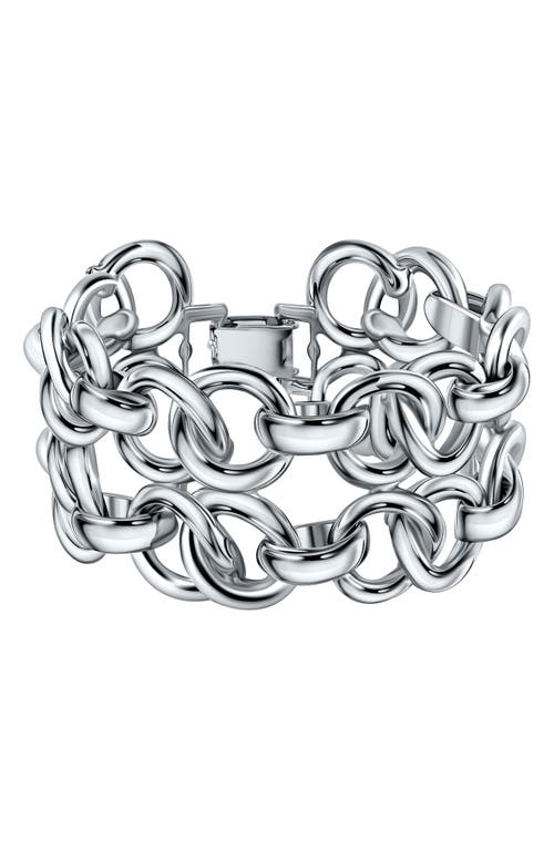 Christina Caruso Love Link Bracelet In Rhodium