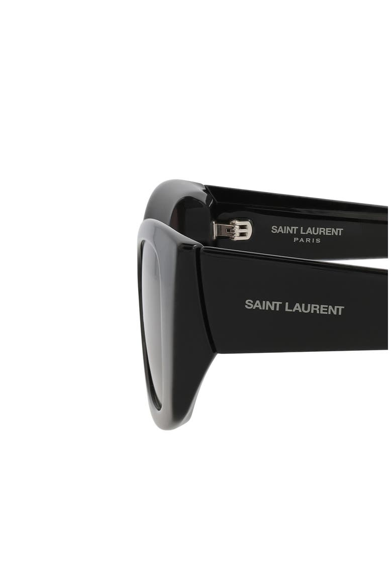 52mm Cat Eye Sunglasses, Alternate, color, BLACK BLACK BLACK