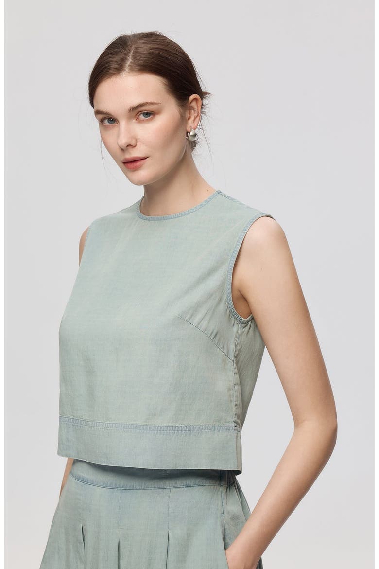 Amaia Shell Top, Main, color, Chambray Blue